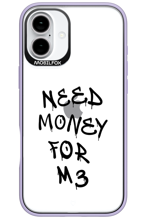 Need M3 Transparent Black - Apple iPhone 16 Plus