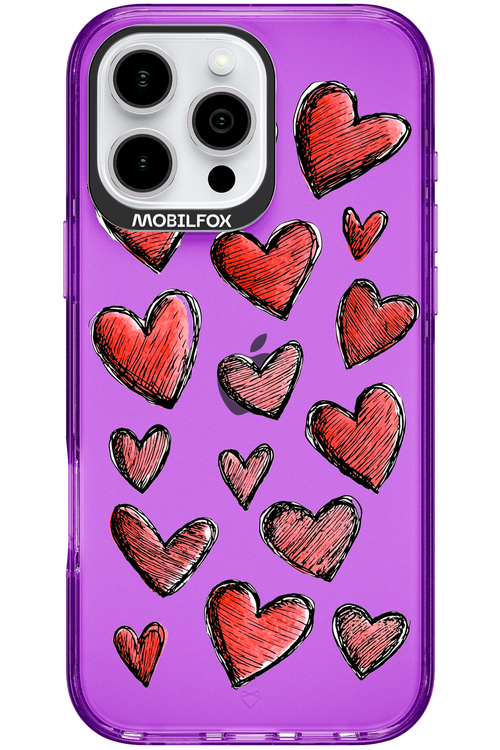 Red Love Transparent - Apple iPhone 16 Pro Max