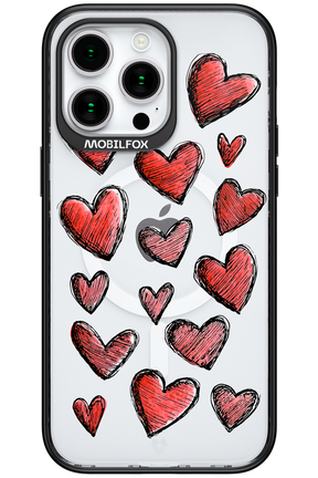 Red Love Transparent - Apple iPhone 15 Pro Max