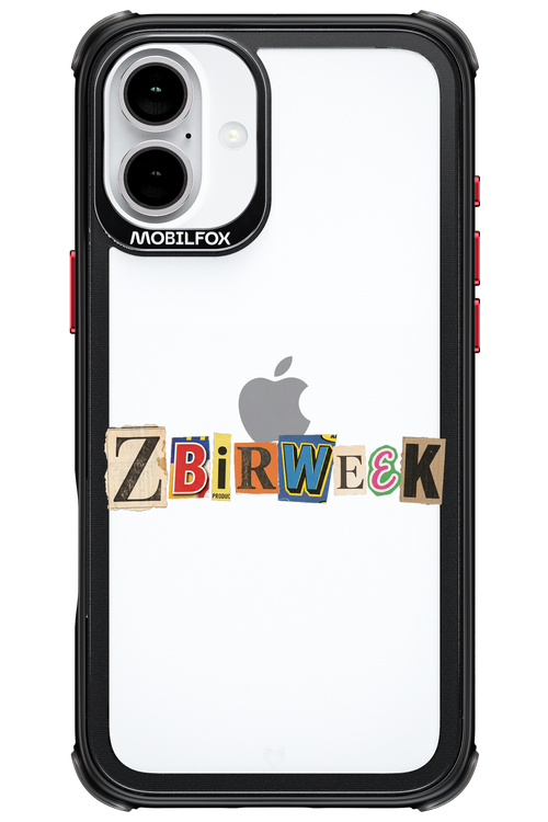 Zbirweek (transparent) 2.0 - Apple iPhone 16 Plus