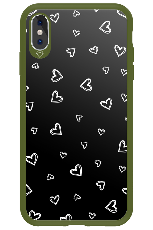 Monochrome Hearts 2.0 - Apple iPhone XS Max