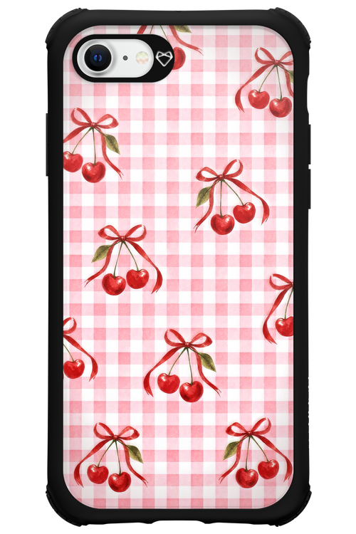 Pink Cherry Checked 2.0 - Apple iPhone 8
