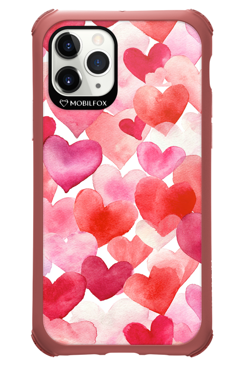 Water Painted Heart - Apple iPhone 11 Pro