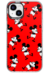 Iconic Mouse (red pattern) - Apple iPhone 15 Plus