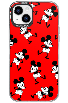 Iconic Mouse (red pattern) - Apple iPhone 15 Plus
