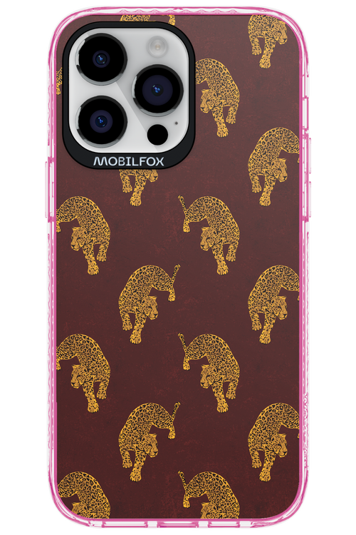 Burgundy Leopard Pattern - Apple iPhone 14 Pro Max