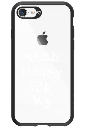 Need M3 Transparent White - Apple iPhone 8