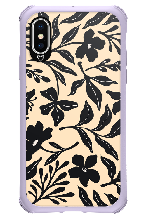 Black Flowers 2.0 - Apple iPhone XS