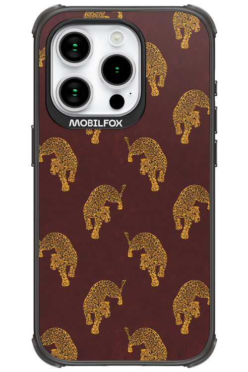 Burgundy Leopard Pattern - Apple iPhone 15 Pro