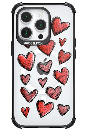 Red Love Transparent - Apple iPhone 14 Pro