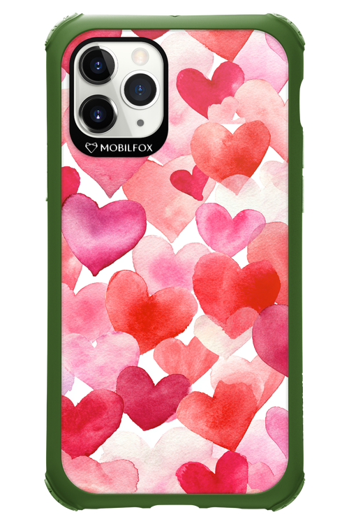 Water Painted Heart - Apple iPhone 11 Pro