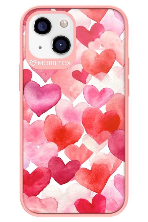 Water Painted Heart 2.0 - Apple iPhone 13 Mini