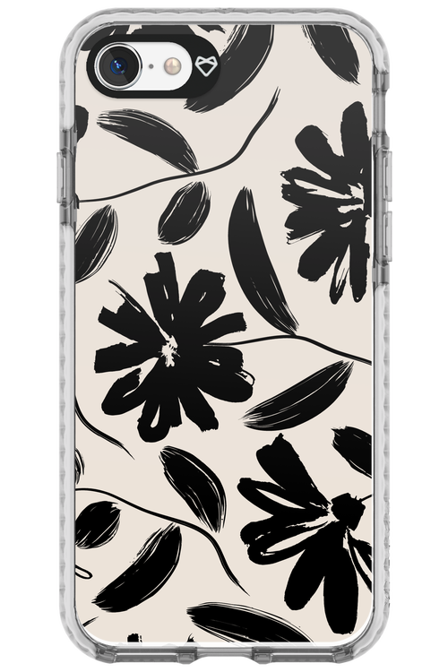 Monochrome Flowerss - Apple iPhone 8