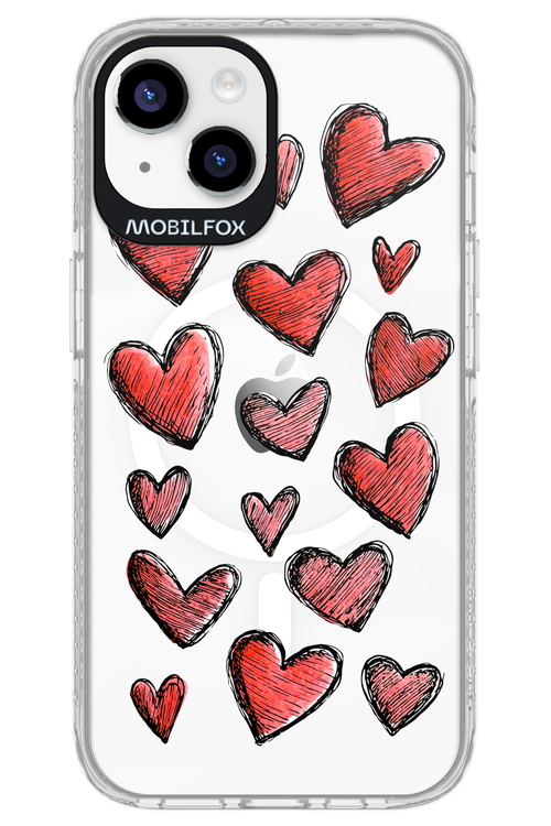 Red Love Transparent - Apple iPhone 14