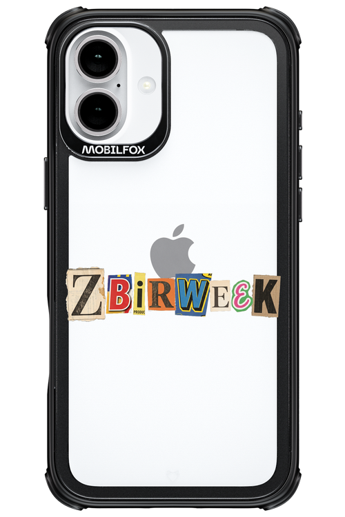 Zbirweek (transparent) 2.0 - Apple iPhone 16 Plus