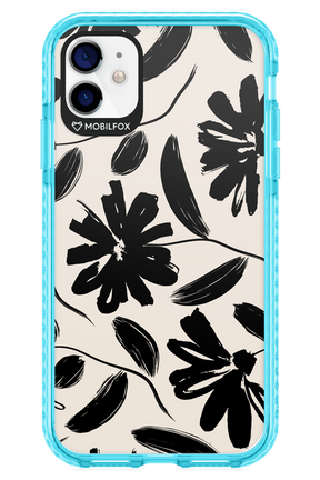 Monochrome Flowerss - Apple iPhone 11