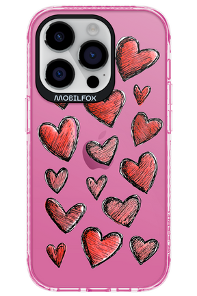 Red Love Transparent - Apple iPhone 14 Pro