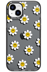 Smiley Flowers Transparent - Apple iPhone 15 Plus