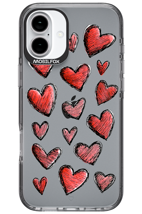 Red Love Transparent 2.0 - Apple iPhone 16 Plus