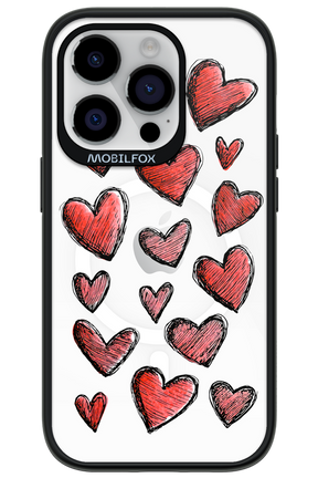 Red Love Transparent - Apple iPhone 14 Pro