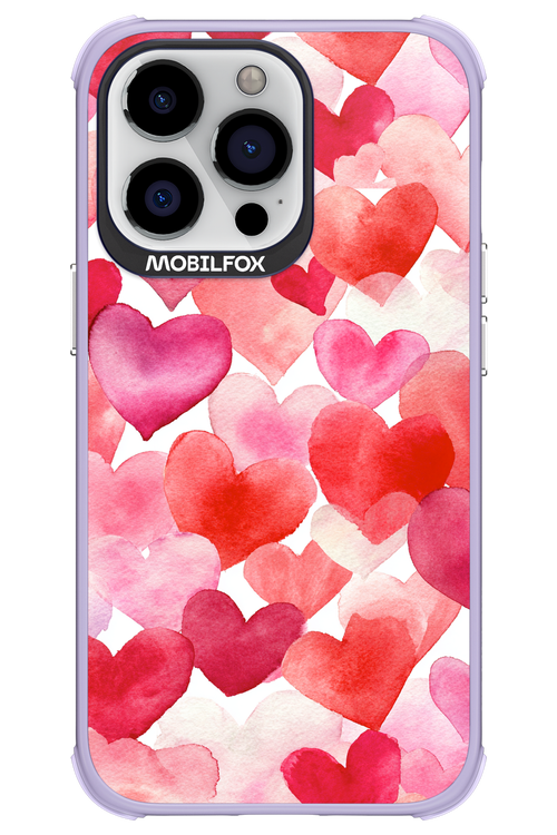 Water Painted Heart - Apple iPhone 13 Pro