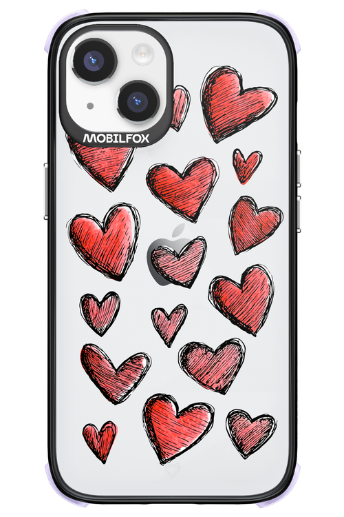 Red Love Transparent - Apple iPhone 14