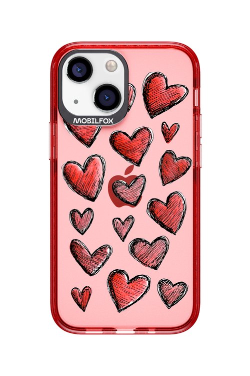 Red Love Transparent 2.0 - Apple iPhone 13 Mini