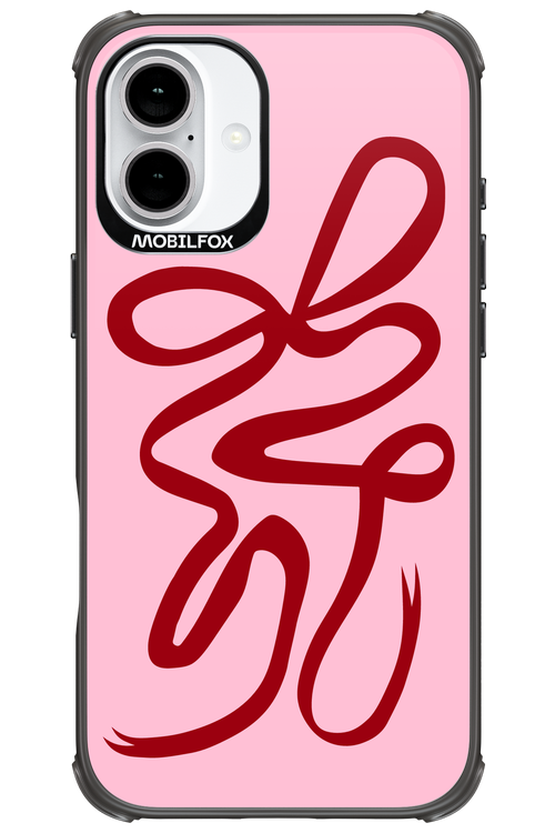 Burgundy Bow - Apple iPhone 16 Plus