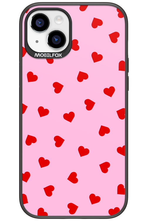 Sprinkle Heart Pink - Apple iPhone 15 Plus