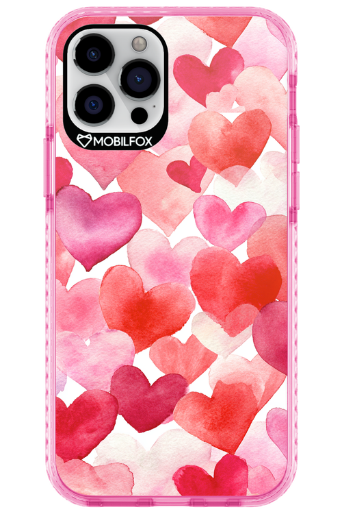 Water Painted Heart - Apple iPhone 12 Pro