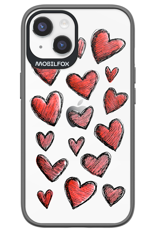 Red Love Transparent - Apple iPhone 14