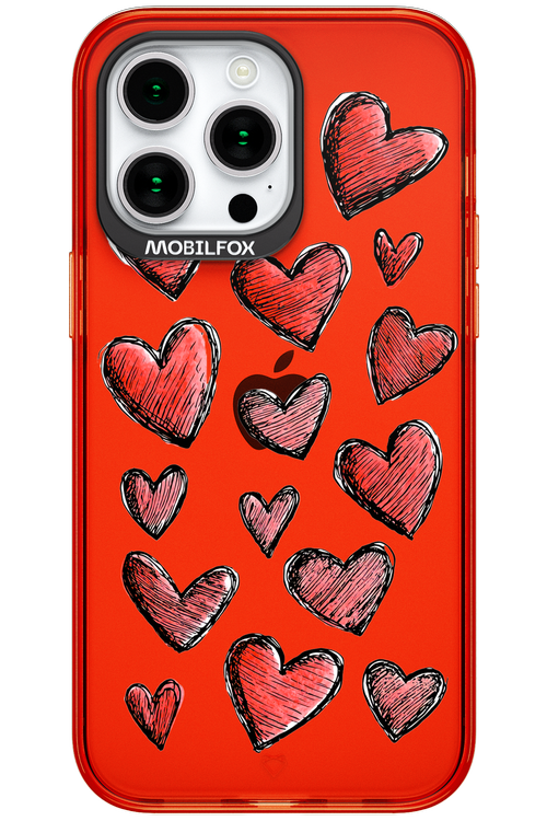 Red Love Transparent - Apple iPhone 15 Pro Max