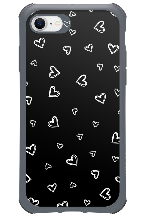 Monochrome Hearts 2.0 - Apple iPhone SE 2022