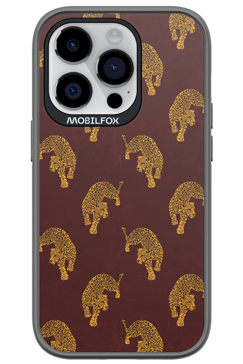 Burgundy Leopard Pattern - Apple iPhone 14 Pro