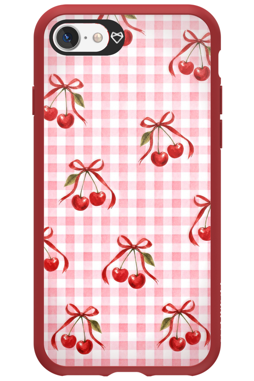 Pink Cherry Checked 2.0 - Apple iPhone 7