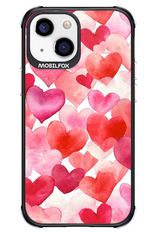 Water Painted Heart - Apple iPhone 13 Mini