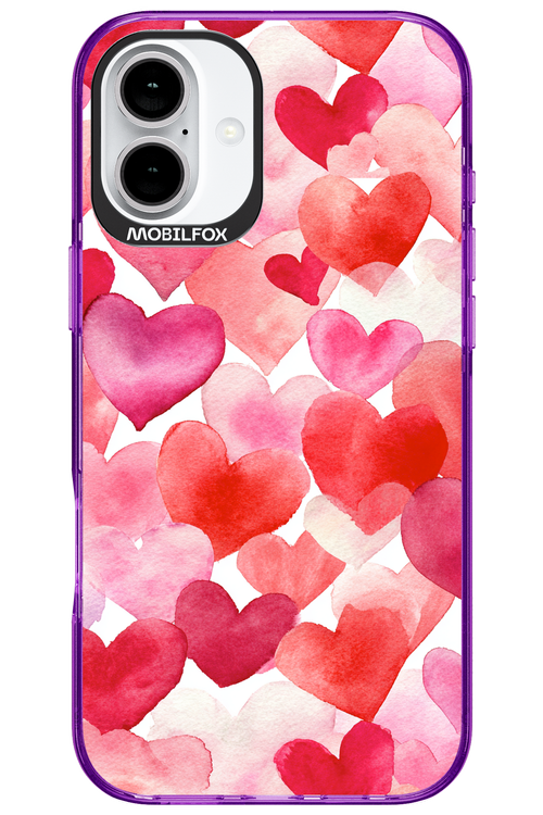 Water Painted Heart 2.0 - Apple iPhone 16 Plus