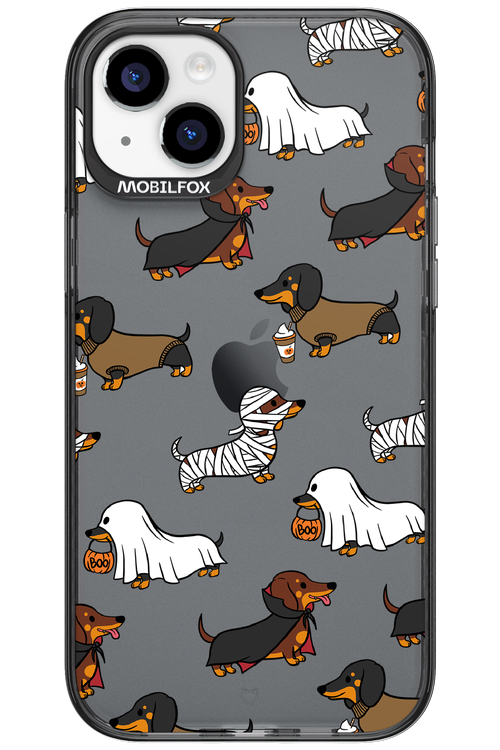Scary Dachshund (Transparent) - Apple iPhone 15 Plus