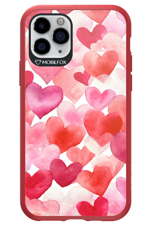 Water Painted Heart - Apple iPhone 11 Pro