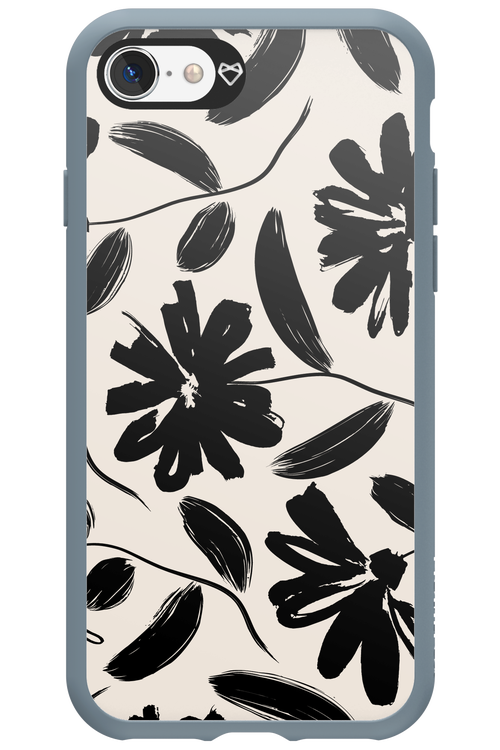 Monochrome Flowerss 2.0 - Apple iPhone 8