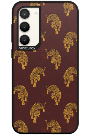 Burgundy Leopard Pattern - Samsung Galaxy S23 Plus