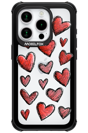 Red Love Transparent - Apple iPhone 15 Pro