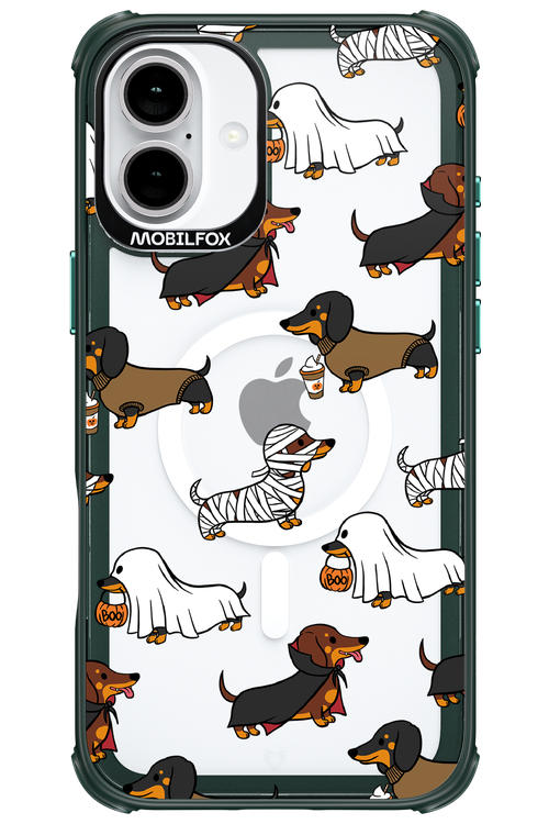 Scary Dachshund (Transparent) - Apple iPhone 16 Plus
