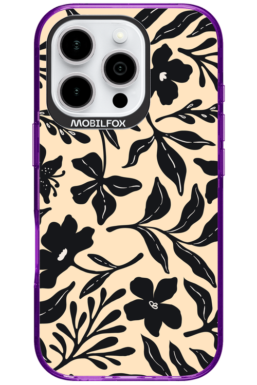 Black Flowers 2.0 - Apple iPhone 16 Pro