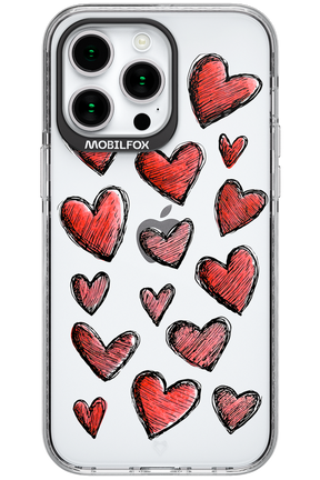 Red Love Transparent - Apple iPhone 15 Pro Max