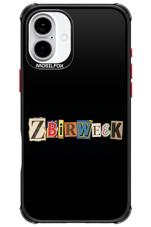 Zbirweek (black) 2.0 - Apple iPhone 16 Plus