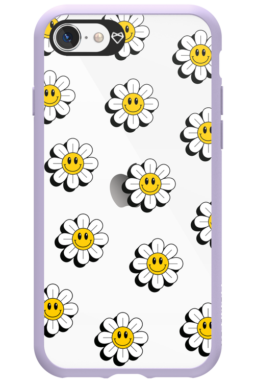 Smiley Flowers Transparent - Apple iPhone SE 2022