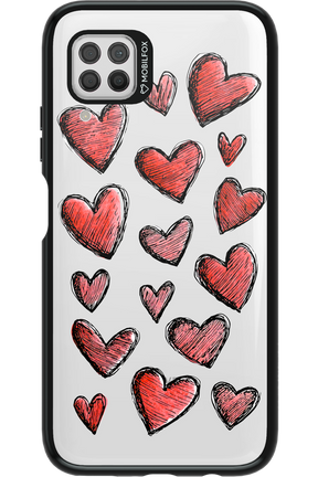 Red Love Transparent - Huawei P40 Lite