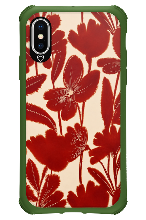 Burgundy Flowers 2.0 - Apple iPhone X