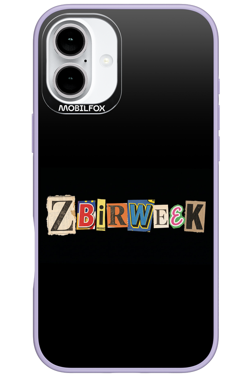 Zbirweek (black) 2.0 - Apple iPhone 16 Plus